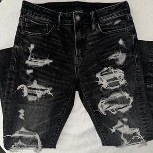 Men’s American Eagle Next Level AirFlex Slims Distressed Back Jeans